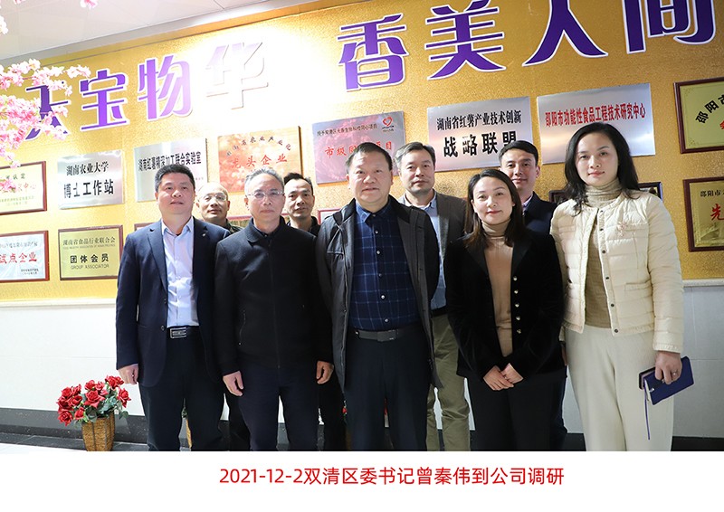 雙清區(qū)委書記曾秦偉到公司調研